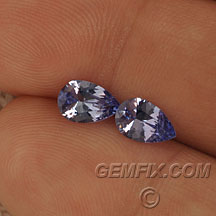 tanzanite pair of pears