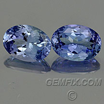 oval pair of tanzanites