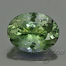 green tanzanite oval