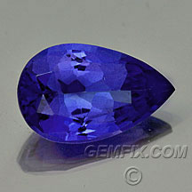 pear shape dark tanzanite