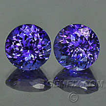 tanzanite round matched pair