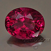 red oval tourmaline rubellite