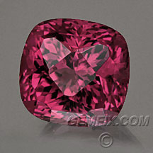 Rubellite Red Pink Tourmaline Cushion