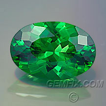 oval green tsavorite