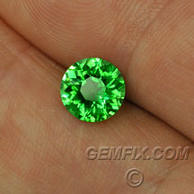 round bright green garnet tsavorite