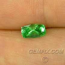 cushion tsavorite bright green