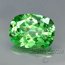 mint green tsavorite cushion