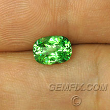 mint green tsavorite cushion