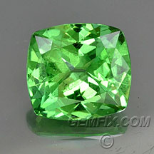 cushion tsavorite garnet light green
