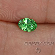 oval tsavorite garnet
