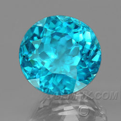 round blue natural zircon