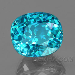 cushion blue natural zircon