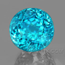 natural blue zircon Round